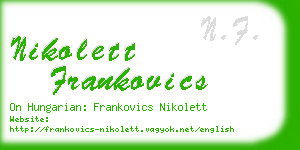 nikolett frankovics business card